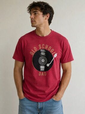 EUC Old School Dad record Tee Shirt.